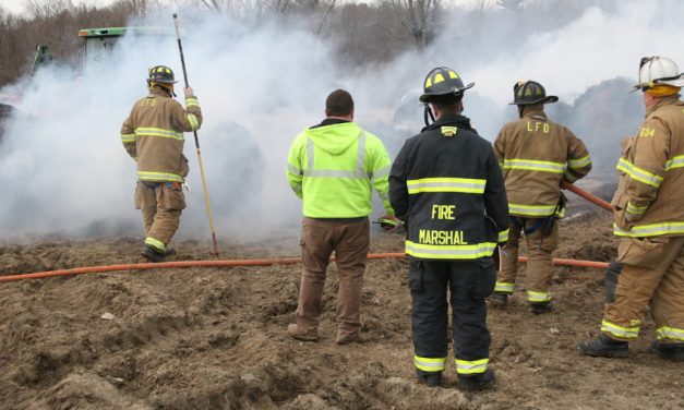 Up in smoke: 80 Hay rolls burn at farm